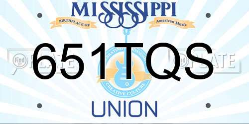 651TQS Mississippi License Plate