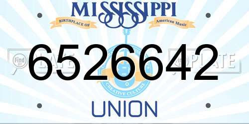 6526642 Mississippi License Plate