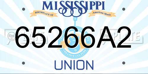 65266A2 Mississippi License Plate