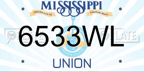 6533WL Mississippi License Plate