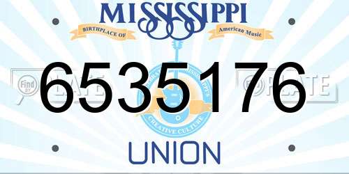 6535176 Mississippi License Plate