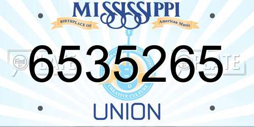 6535265 Mississippi License Plate