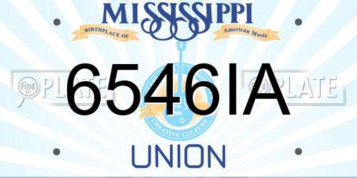6546IA Mississippi License Plate