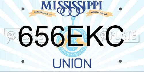 656EKC Mississippi License Plate