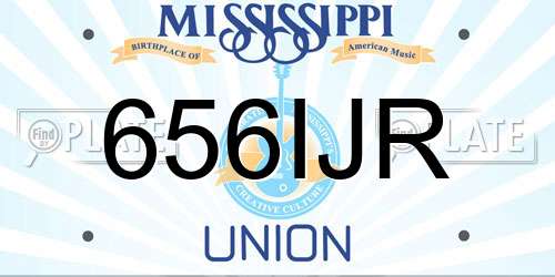 656IJR Mississippi License Plate