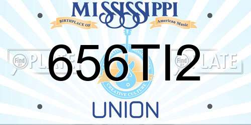 656TI2 Mississippi License Plate