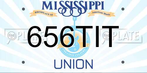 656TIT Mississippi License Plate