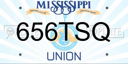 656TSQ Mississippi License Plate