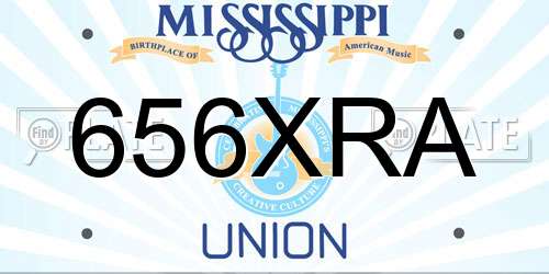 656XRA Mississippi License Plate