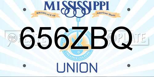 656ZBQ Mississippi License Plate