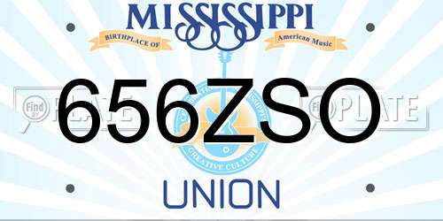 656ZSO Mississippi License Plate