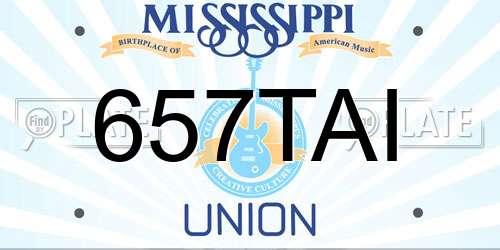 657TAI Mississippi License Plate