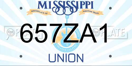 657ZA1 Mississippi License Plate