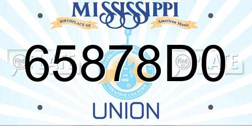 65878D0 Mississippi License Plate