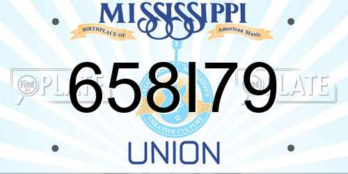 658I79 Mississippi License Plate