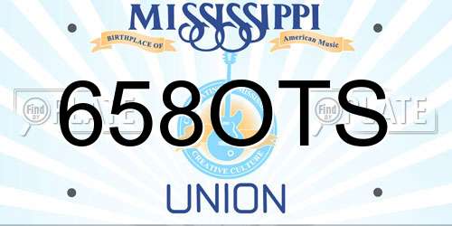 658OTS Mississippi License Plate