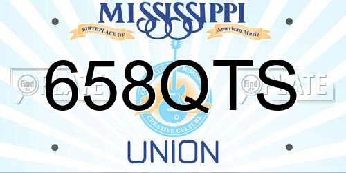 658QTS Mississippi License Plate