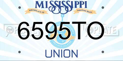 6595TO Mississippi License Plate