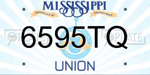 6595TQ Mississippi License Plate