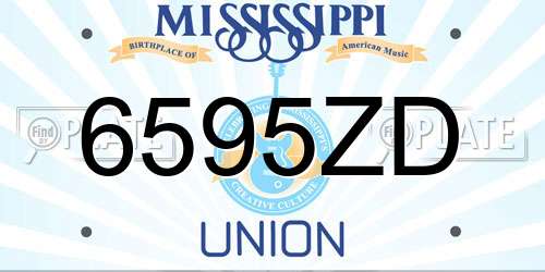 6595ZD Mississippi License Plate