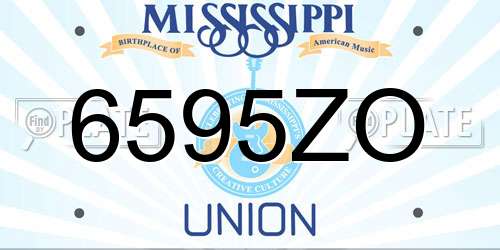 6595ZO Mississippi License Plate