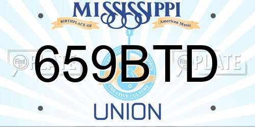 659BTD Mississippi License Plate