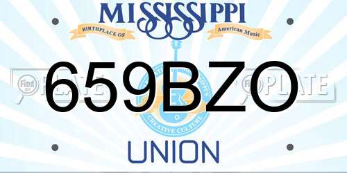 659BZO Mississippi License Plate