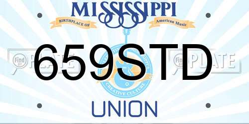 659STD Mississippi License Plate