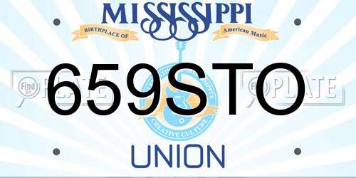 659STO Mississippi License Plate