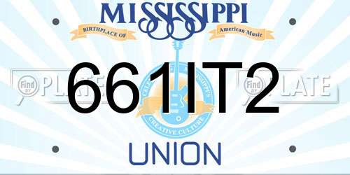 661IT2 Mississippi License Plate