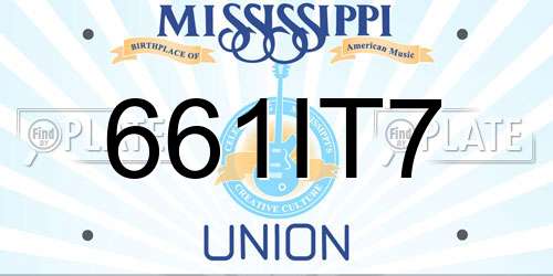 661IT7 Mississippi License Plate