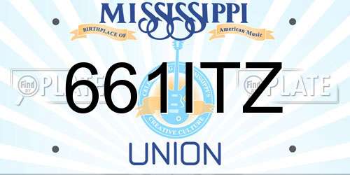 661ITZ Mississippi License Plate