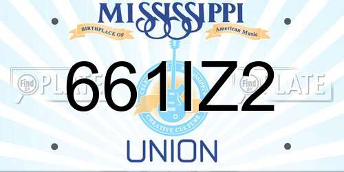661IZ2 Mississippi License Plate