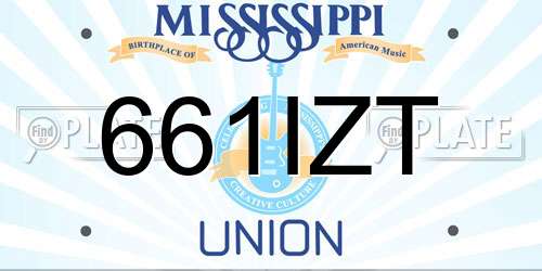 661IZT Mississippi License Plate