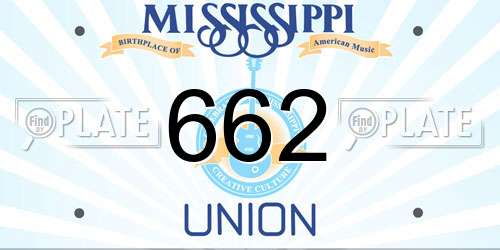 662 Mississippi License Plate
