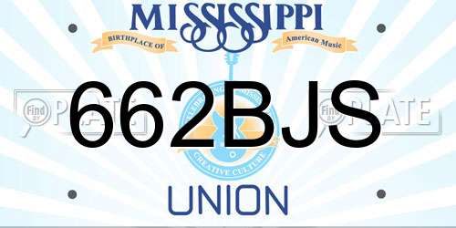 662BJS Mississippi License Plate