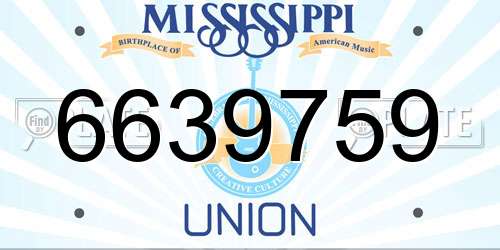 6639759 Mississippi License Plate