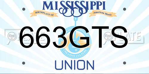 663GTS Mississippi License Plate