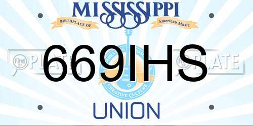 669IHS Mississippi License Plate