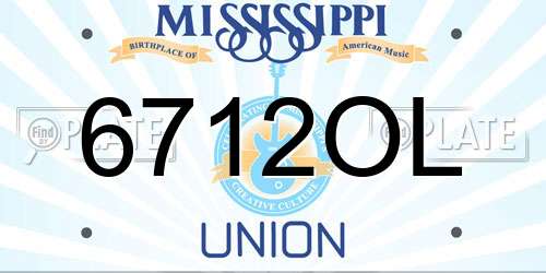 6712OL Mississippi License Plate