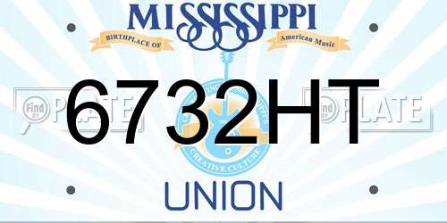6732HT Mississippi License Plate