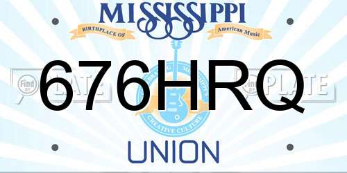 676HRQ Mississippi License Plate