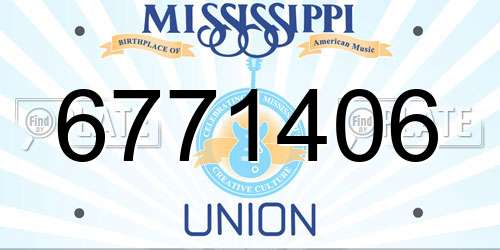 6771406 Mississippi License Plate