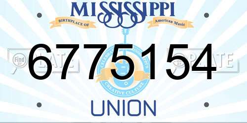 6775154 Mississippi License Plate
