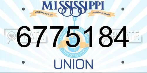 6775184 Mississippi License Plate
