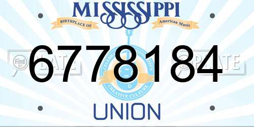 6778184 Mississippi License Plate