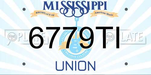 6779TI Mississippi License Plate