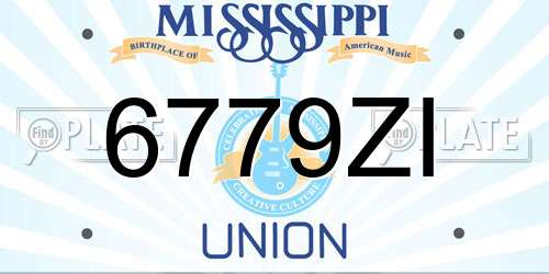 6779ZI Mississippi License Plate
