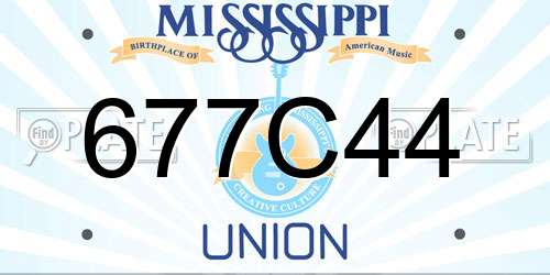 677C44 Mississippi License Plate