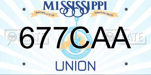 677CAA Mississippi License Plate